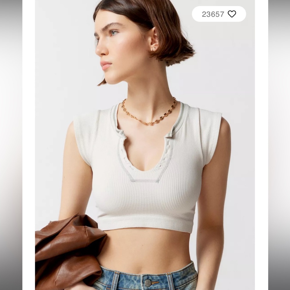 Set of two Out From Under Go For Gold Seamless tops Urban Outfitters size M/L